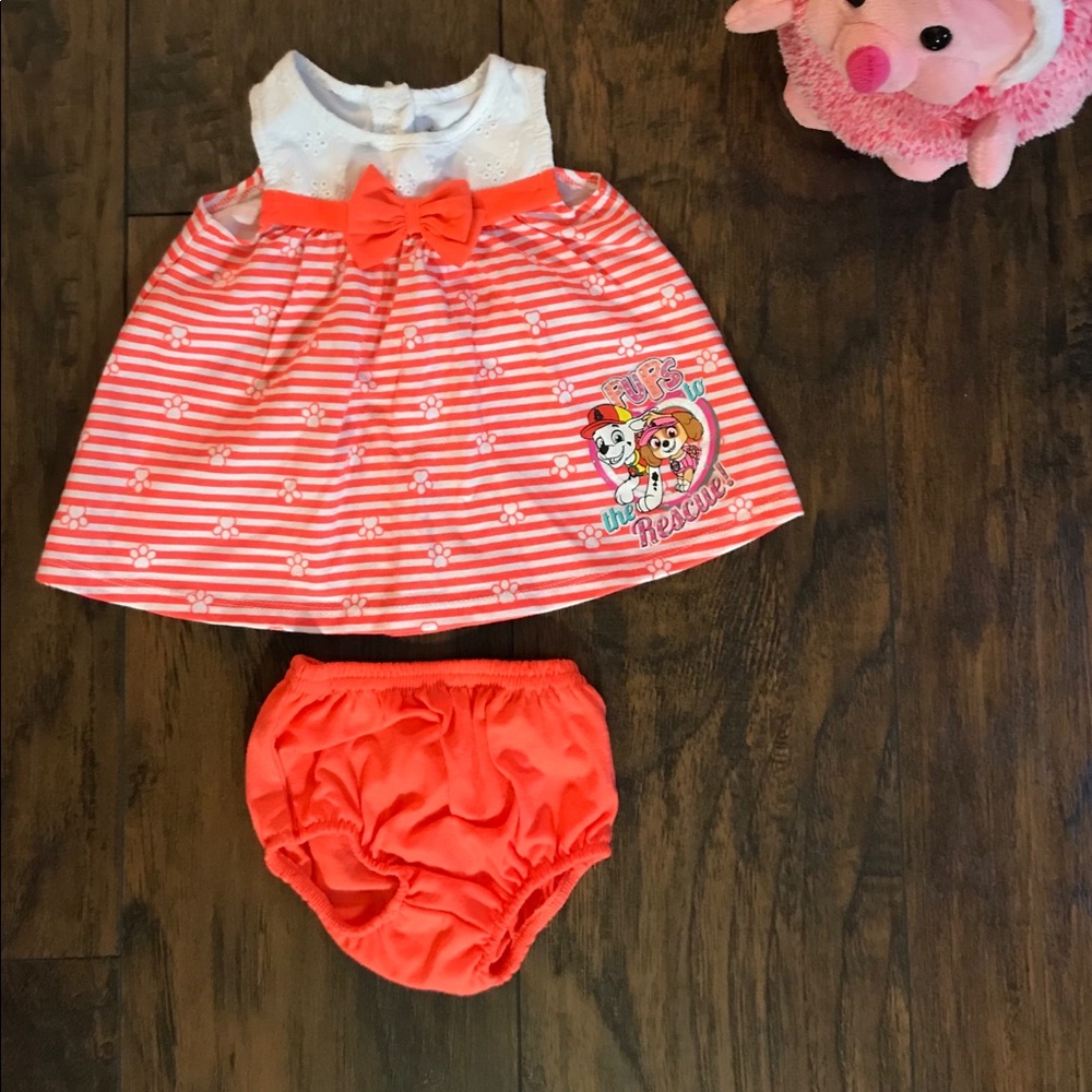 Paw Patrol dress with diaper cover